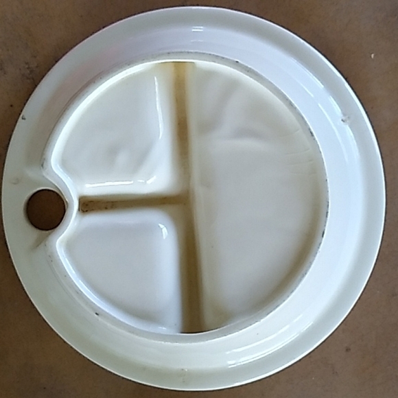 Vintage 1940s baby 3 section divided dish nursery rhythm - Picture 2 of 5